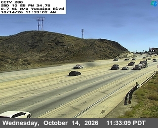 I-10 at 0.7 mi west of Yucaipa Blvd