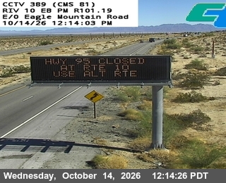 I-10 west of Eagle Mountain Rd