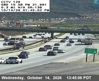 I-15 at 0.3 Mi north of Route 138
