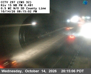 I-15 at 0.5 mi north of SD County Line