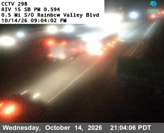 I-15 at 0.5 mi south of Rainbow Valley Truck Inspection Station
