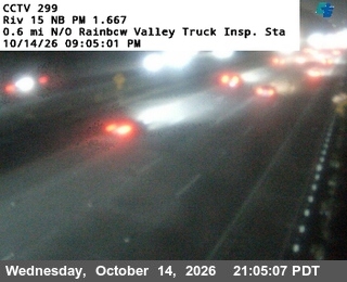 I-15 at 0.6 mi north of Rainbow Valley Truck Insp. Sta