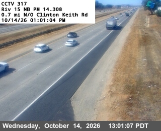 I-15 at 0.7 miles North of Clinton Keith