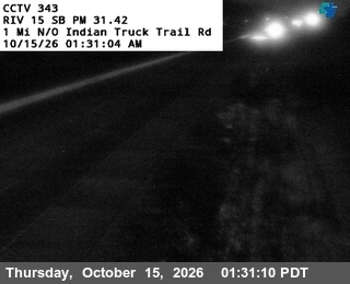I-15 at 1 Mile North of Indian Truck Trail Road