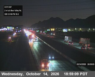 I-15 at 2 mi south of Bear Valley Rd.