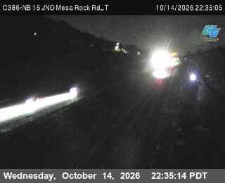 I-15 at Just north of Mesa Rock Rd