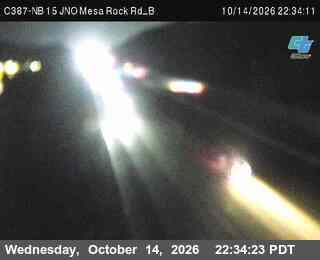 I-15 at Just north of Mesa Rock Rd