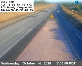 I-15 south of Bundy Canyon Road