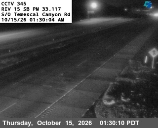 I-15 south of Temescal Canyon Road