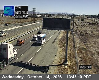 I-215 at Southbound North of Nuevo Road
