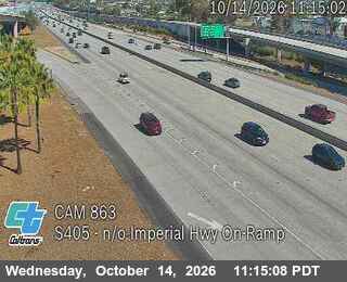 I-405 north of Imperial Hwy On-Ramp