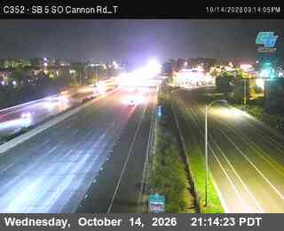 I-5 at SB south of Cannon Rd T
