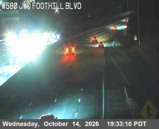 I-580 at Just west of FOOTHILL BLVD