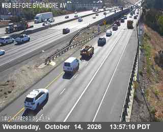 I-80 before Sycamore Avenue