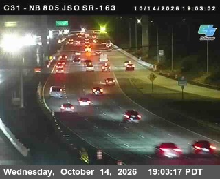I-805 at Just South of SR-163