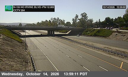SR-133 at SR-133 (284): North of Irvine Boulevard Overcross