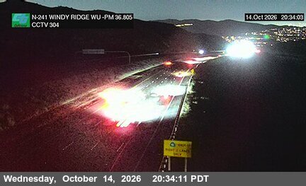 SR-241 at 1200 Meters North of Windy Ridge Wu Toll Plaza