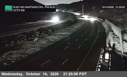 SR-241 at 2600 Meters North of Santiago Canyon Road Overcross