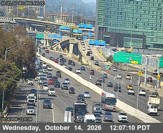 US-101 at Just south of MILBRAE AV overcrossing