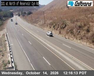 US-101 north of Reservoir Canyon Road