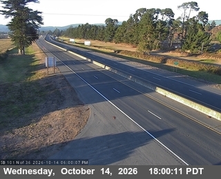 US-101 north of SR-36 - Looking North