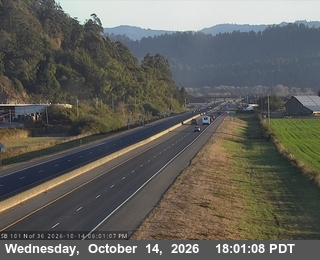 US-101 north of SR-36 - Looking South