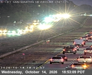 US-101 at San Martin Weight Station