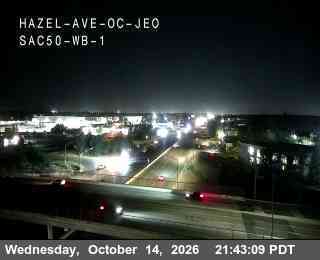 US-50 at Just east of Hazel overcrossing WB 1