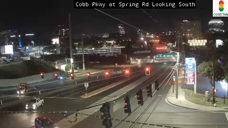 Cobb Pkwy at Spring Rd Looking South