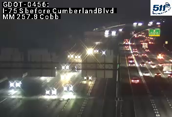 I-75 before Cumberland Blvd (Express Lanes)