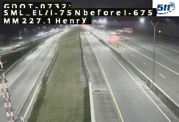 I-75 before I-675 (Express Lanes)