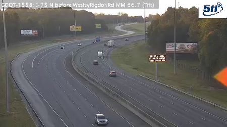 I-75 before Wesley Rigdon Rd