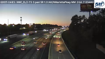 I-75 past SR120Alt/NMarietta Pkwy (Express Lanes)