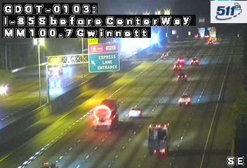 I-85 before Center Way