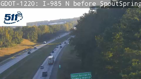 I-985 before Spout Springs Rd