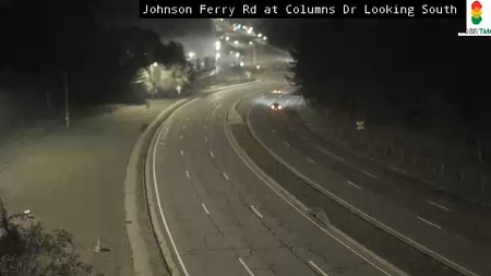 Johnson Ferry Rd at Columns Dr Looking South