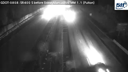 SR-400 before Sidney Marcus Blvd