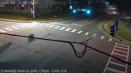 Suwanee Dam Rd at Level Creek Rd