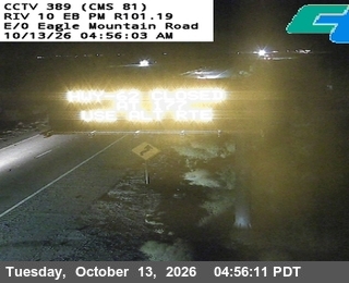 I-10 at West of Eagle Mountain Rd