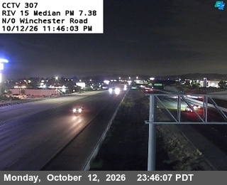 I-15 at 0.75 mi north of Winchester Road
