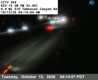 I-15 at 0.9 Miles South of Temescal Canyon Road