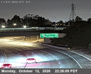 I-280 at Just north of junction-85