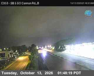 I-5 at SB south of Cannon Rd B
