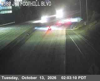 I-580 at Just west of FOOTHILL BLVD