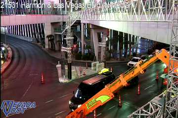 Las Vegas Blvd at Harmon Ave Median-Cosmo