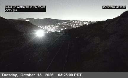 SR-241 at 2300 Meters North of Windy WUC Ridge Toll Plaza
