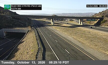 SR-241 at 50 Meters south of Bee Canyon Road