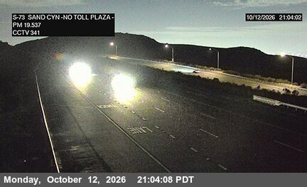 SR-73 at North of Toll Plaza A/ Bommer Canyon