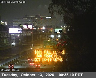 US-101 at Just north of MILLBRAE Ave overcrossing