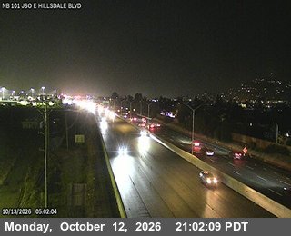 US-101 at Just South of East Hillsdale Blvd